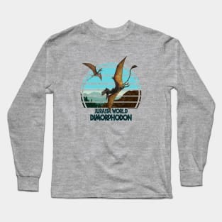 Dimorphodon Distressed Jurassic Flying Dinosaur Long Sleeve T-Shirt